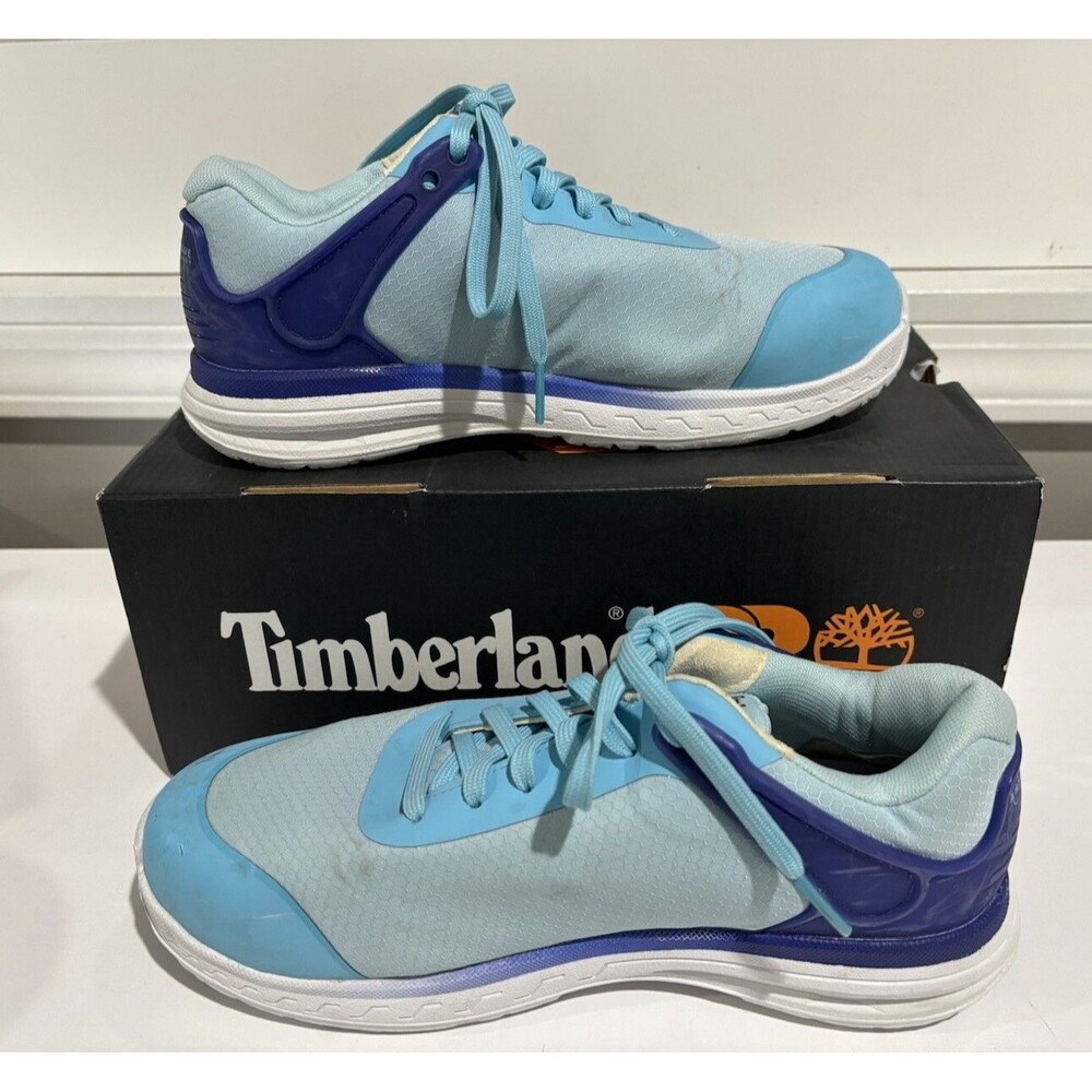 Timberland Pro Womens Day One Saftey Drivetrain Composite Sneaker Blue Size 7